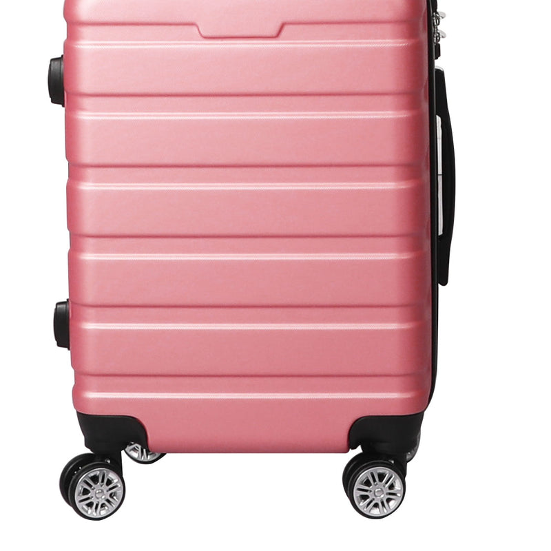Slimbridge Luggage Suitcase Trolley 3Pcs set 20 24 28 Travel Packing Rose Gold