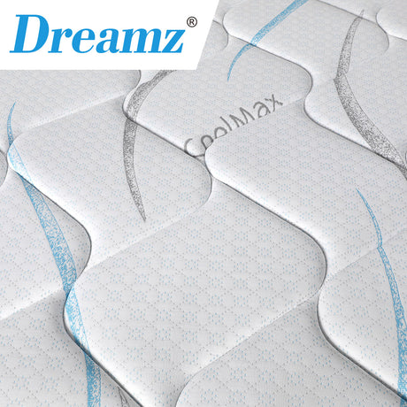 Dreamz Mattress King Size Bed Top Pocket Spring Medium Firm Premium Foam 25CM