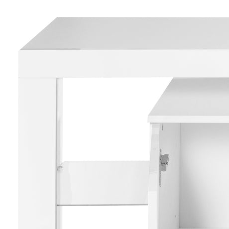 Levede Buffet Sideboard Cabinet Storage Modern High Gloss Cupboard Drawers White 192cm