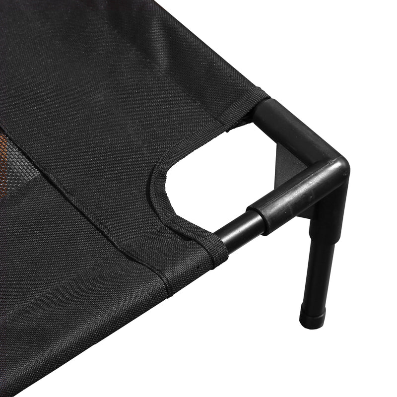 PaWz Heavy Duty Pet Bed Trampoline Dog Puppy Cat Hammock Mesh  Canvas S Black