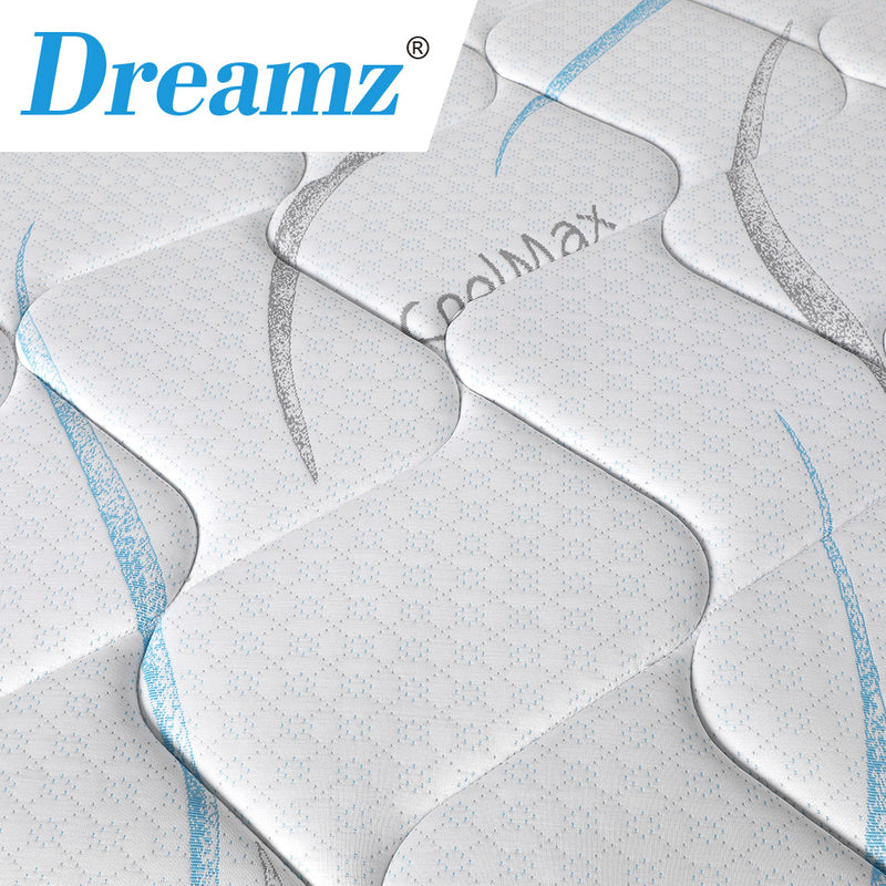 Dreamz Mattress Queen Size Bed Top Pocket Spring Medium Firm Premium Foam 25CM