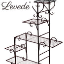 Levede Plant Stand Outdoor Indoor Metal Flower Pots Rack Corner Planter Shelf