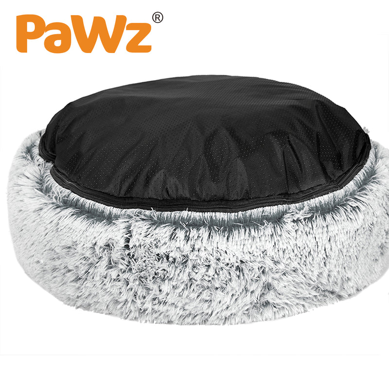 PaWz Pet Bed Cat Dog Donut Nest Calming Mat Soft Plush Kennel