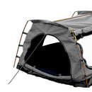 Mountview Double King Swag Camping Swags Canvas Dome Tent Hiking Mattress Grey