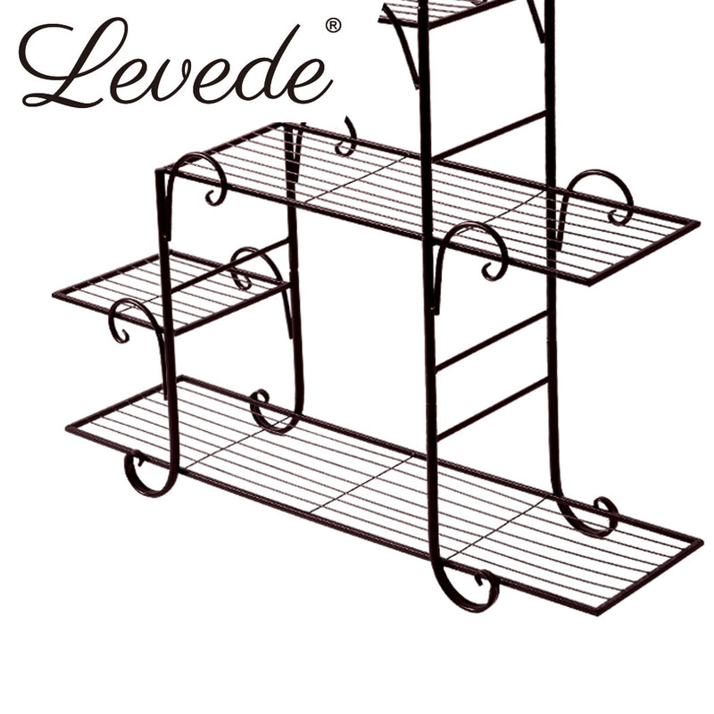 Levede Plant Stand Outdoor Indoor Metal Flower Pots Rack Corner Planter Shelf