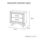 Seashore Bedside 2 Drawers
