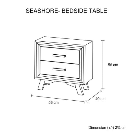 Seashore Bedside 2 Drawers