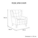 Rose Arm Chair Printing on Back