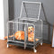 PaWz Portable Dog Pet Cage Puppy Playpen Collapsible Kennel Wheels Medium