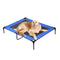 PaWz Heavy Duty Pet Bed Trampoline Dog Puppy Cat Hammock Mesh  Canvas L Blue