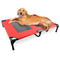 PaWz Heavy Duty Pet Bed Trampoline Dog Puppy Cat Hammock Mesh  Canvas L Red