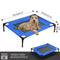 PaWz Heavy Duty Pet Bed Trampoline Dog Puppy Cat Hammock Mesh  Canvas M Blue