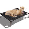 PaWz Heavy Duty Pet Bed Trampoline Dog Puppy Cat Hammock Mesh  Canvas S Black