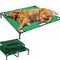 PaWz Heavy Duty Pet Bed Trampoline Dog Puppy Cat Hammock Mesh  Canvas S Green