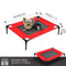 PaWz Heavy Duty Pet Bed Trampoline Dog Puppy Cat Hammock Mesh  Canvas S Red