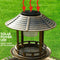 Ornamental Solar Light Garden Ornaments Bird Bath Feeder Feeding Food Station