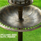 2x Ornamental  Garden Decor Bird Bath Feeding Station Food Feeder Solar Light