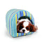 PaWz Pet Dog House Kennel Soft Igloo Beds Cave Cat Puppy Bed  Cushion L Blue