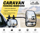 SAN HIMA Pair Towing Mirrors Multi Fit Clamp on Towing Caravan 4X4 Trailer Heavy Duty