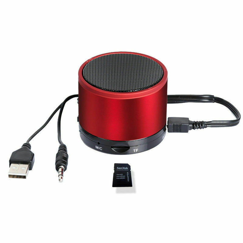 Portable Wireless Car Bluetooth Music Speaker Mini AUX Stereo for iPhone iPad PC