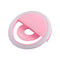 Rechargeable Selfie LED Light Flash Fill Ring Clip Camera Samsung iPhone Pink