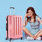 Slimbridge 24" Travel Luggage Lightweight Check In Cabin Suitcase TSA Rose Gold