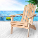 Levede Adirondack Chair Outdoor Furniture Beach Chairs Wooden Patio Garden Deck