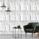 12Pcs 3D PVC Wall Panels EcoFriendly Paintable Home Background Decor 50x50cm