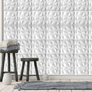 12Pcs 3D PVC Wall Panels EcoFriendly Paintable Home Background Decor 50x50cm