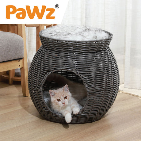 PaWz Pet Cat Bed Puppy House Sleeping Nest Calming Cushion Washable Non-toxic