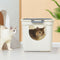 Cat Litter Box Fully Enclosed Kitty Toilet Trapping Sifting Tray Odor Control