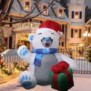 Santaco Inflatable Christmas Decorations Polar bear 1.2M LED Lights Xmas Party