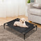 PaWz Heavy Duty Pet Bed Trampoline Dog Puppy Cat Hammock Mesh  Canvas S Black