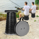 Camping Stool Folding Chair Portable Travel Seat Outdoor Retractable Stools Grey