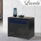 Levede Buffet Sideboard Storage Cabinet Modern High Gloss Furniture LED Black