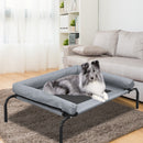 PaWz Heavy Duty Pet Bed Bolster Trampoline Dog Puppy Cat Hammock Mesh L Grey