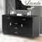 Levede Buffet Sideboard Storage Cabinet Modern High Gloss Cupboard Drawers Black