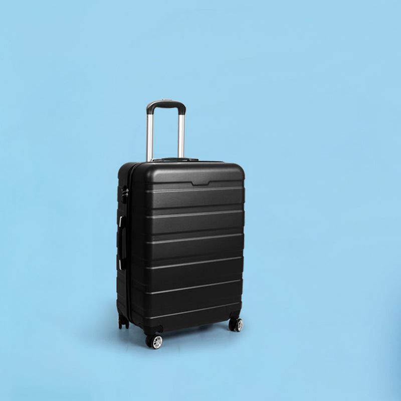 Slimbridge 20" Luggage Suitcase Trolley Travel Packing Lock Hard Shell Black