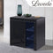 Levede Buffet Sideboard Modern High Gloss Furniture Cabinet Storage LED Black