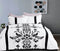 King Size 3pcs Black White Damask Quilt Cover Set