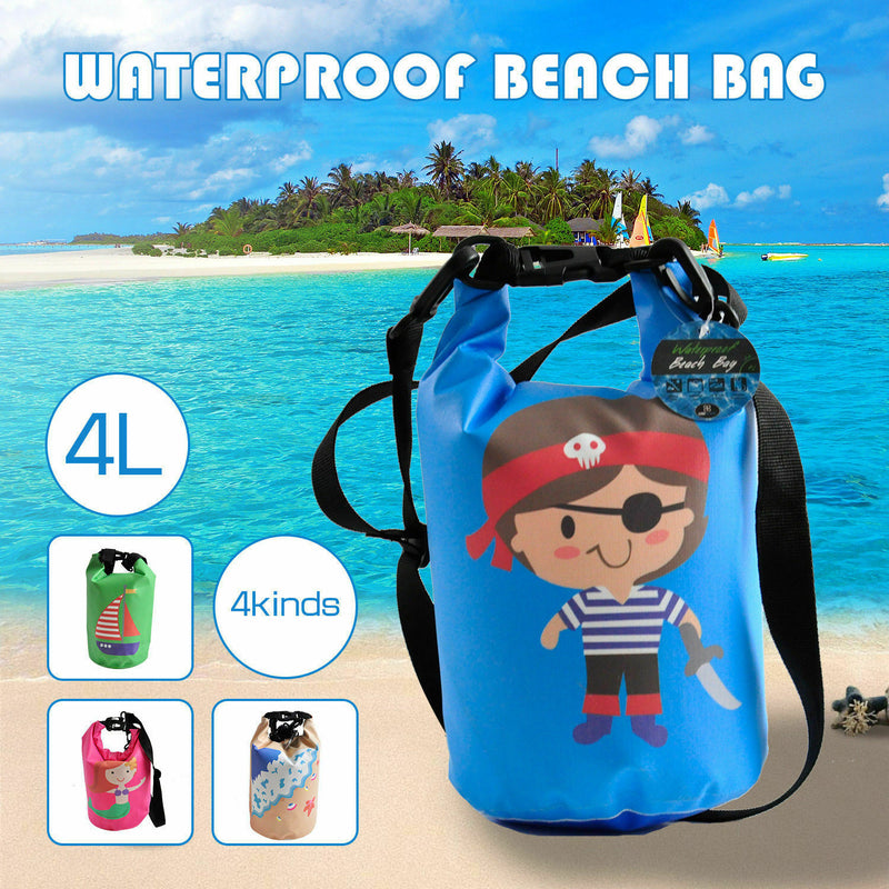 4L Dry Carry Bag Waterproof Beach Bag Storage Sack Pouch Boat Kayak Green