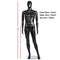 186cm Tall Full Body Male Mannequin - Black