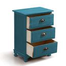 Levede Wooden Bedside Table 3 Drawers Nightstand Unit Chest Cabinet Storage Vintage