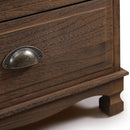 Levede Mediterranean Vintage Style Bedside Table 3 Drawers Cabinet Storage Solid Wood