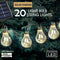 20 Deluxe LED Solar Festoon Party String Lights Warm White Clear Blub AU Post