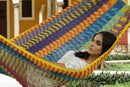 Queen Size Outdoor Cotton Hammock in Confeti