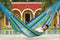 Mayan Legacy Jumbo Size Outdoor Cotton Mexican Hammock in Oceanica Colour