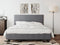 Palermo Fabric Bed Frame Grey King