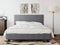 Palermo Fabric Bed Frame Grey Queen