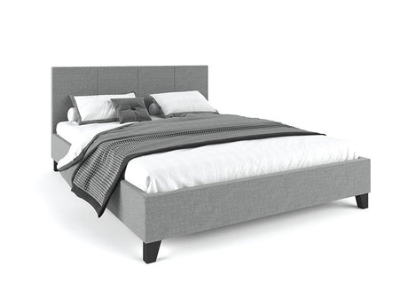 Palermo Fabric Bed Frame Grey King